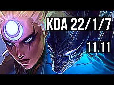 DIANA vs NOCTURNE (MID) | 22/1/7, Legendary, 66% winrate | EUW Master | v11.11
