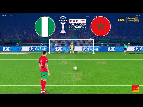 NIGERIA vs MOROCCO SEMI-FINAL | AFCON 2025 Penalty Shootout | eFootball PES