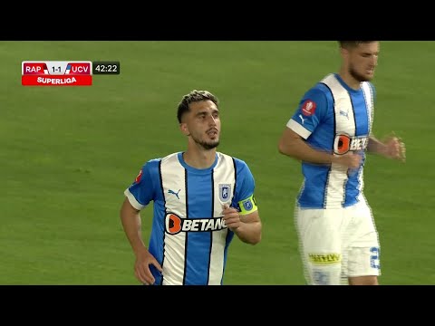 REZUMAT | Rapid - Univ. Craiova 2-3. Oltenii au dat două goluri în 10 și mai speră la locul trei