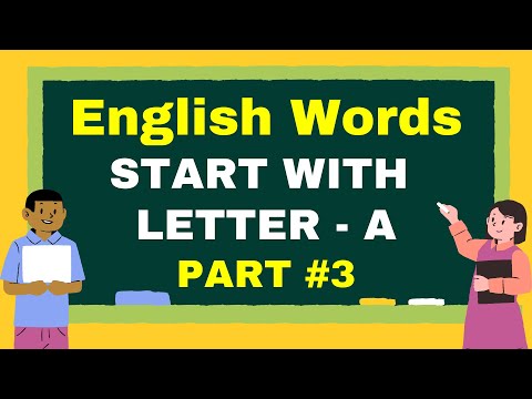 All English Words That Start With Letter - A #3 | Letter A Easy Words List