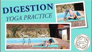25 Min Yoga For Digestion || How to: Gut Health and Bloating || At Home Yoga by The Pool
