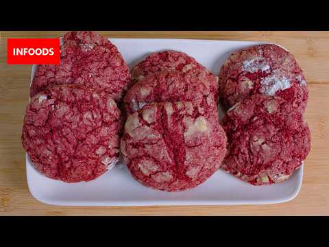 Crinkled Red Velvet Cookies | How to Make Red Velvet Cookies | Infoods