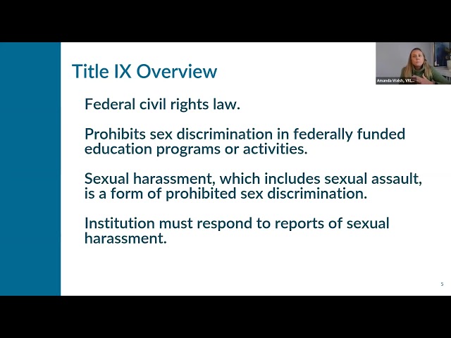 Finding Your Way in the Title IX Regulatory Maze (Webinar for Advocates) (January 2024)