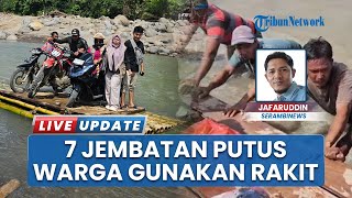 2 Bulan Pascabanjir, Warga Sawang Aceh Utara Terpaksa Pakai Rakit demi Akses ke Bireuen Setiap Hari