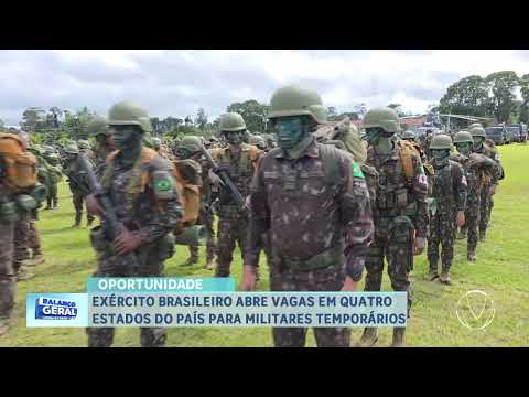 OPORTUNIDADE: EXÉRCITO BRASILEIRO ABRE VAGAS EM QUATRO ESTADOS DO PAÍS PARA MILITARES TEMPORÁRIOS