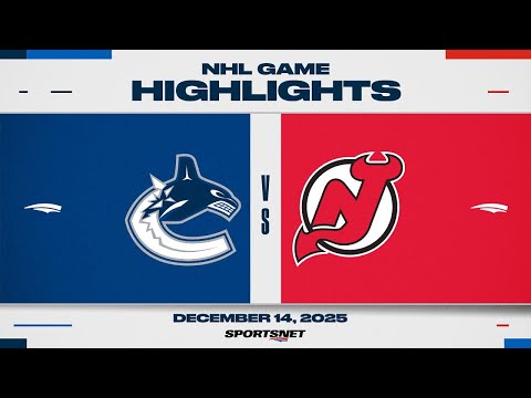 NHL Highlights | Canucks vs. Devils - December 14, 2025