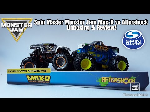 Spin Master Monster Jam: Max-D vs Aftershock (Doubles) (Mix06) Unboxing & Review!