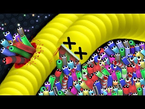 Slither.io 1 Troll Giant Snake vs. 987654321 Invasion Snakes Epic Slitherio Gameplay!
