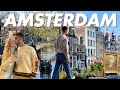 AMSTERDAM VLOG | Exploring the Nine Streets, Keukenhof Tulip Gardens & Yummy Food!!