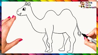 How To Draw A Camel Step By Step 🐫 Camel Drawing Easy