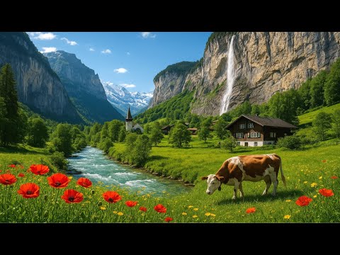 [4K] 🇨🇭 Friedliche Schönheit des Lauterbrunnentals, Schweiz (2025)