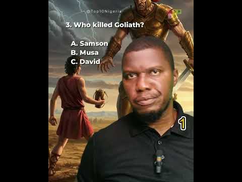 3/20 - BIBLE QUIZ: Who killed Goliath? #gameshow #quiz