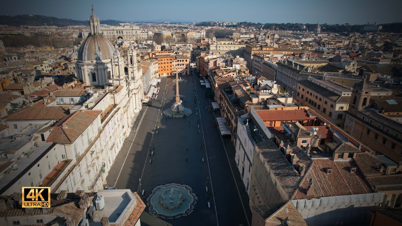 Behold an awe-inspiring bird's eye view capturing the Piazza Navona.