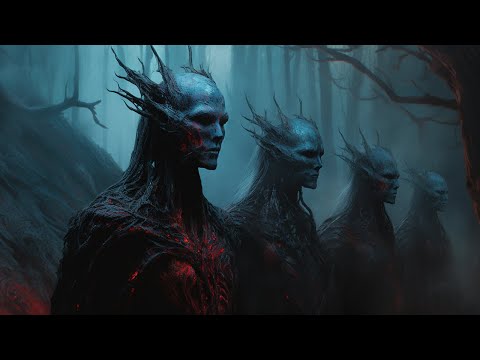Dark Elves Ambience - Relaxing Fantasy Music For Study, Meditation - Forest Rain Sounds