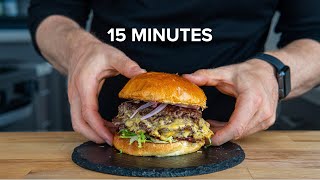 15-minute Triple Smash w/ Bacon & Cheese