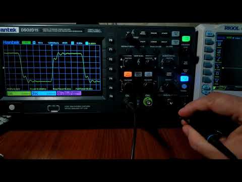 Осциллограф Hantek DSO2D15. Меандр 10 и 20МГц. Выбросы на фронтах.