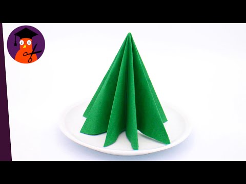 Folding napkins 'Christmas tree' decoration for winter, Christmas, birthdaying & Advent # wplus.tv