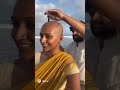 Woman Headshave By Husband At Beach Headshave Indian Woman Bald Baldisbeautiful Headshave