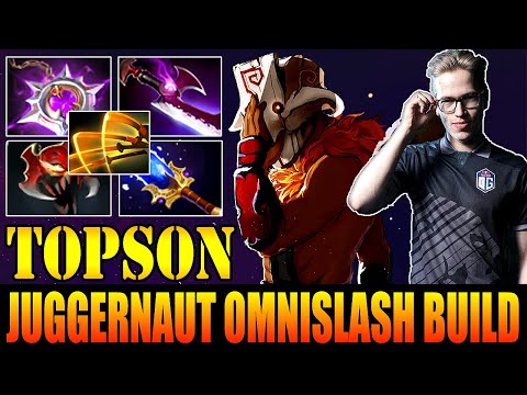 TOPSON JUGGERNAUT CRAZY MASK OF MADNESS & SCEPTER OMNISLASH BUILD FEAT NOTAIL 7.24 DOTA 2 GAMEPLAY
