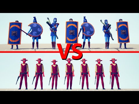 ANCIENT Team vs WILD WEST Team - Totally Accurate Battle Simulator TABS