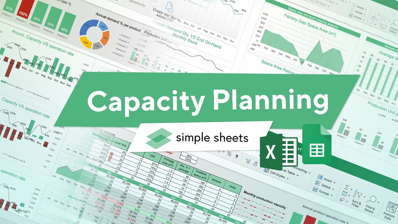Capacity Planning Excel Template Step-by-Step Video Tutorial by Simple Sheets