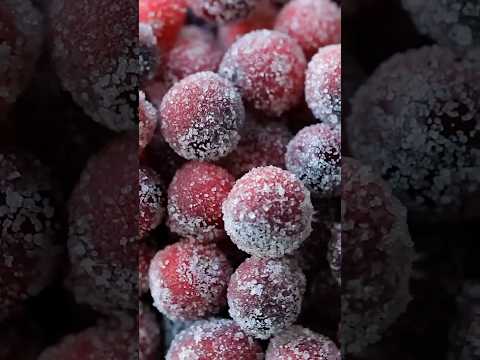 How to Make Sugared Cranberries #Shorts