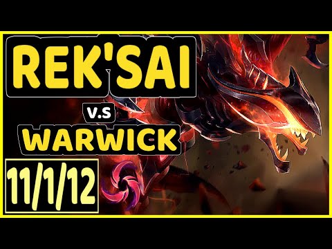 SHINI (REK'SAI) vs WARWICK - 11/1/12 KDA JUNGLE GAMEPLAY - BR Ranked DIAMOND