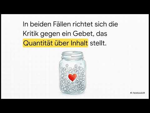 Nicht plappern wie die Heiden (Matthäus 6,7-8)