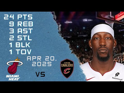 Bam Adebayo Player Full High Lowlights vs CAVALIERS 20 04 2025 Play off