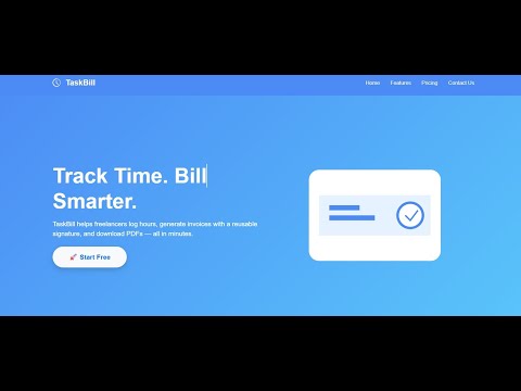 TaskBill Demo Video