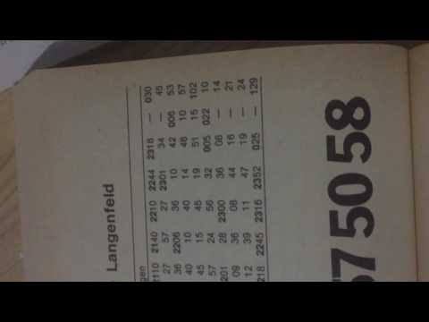 Fahrplan S7 und S6 1979