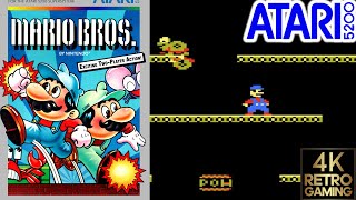 Mario Bros. Atari 5200 4k Gameplay