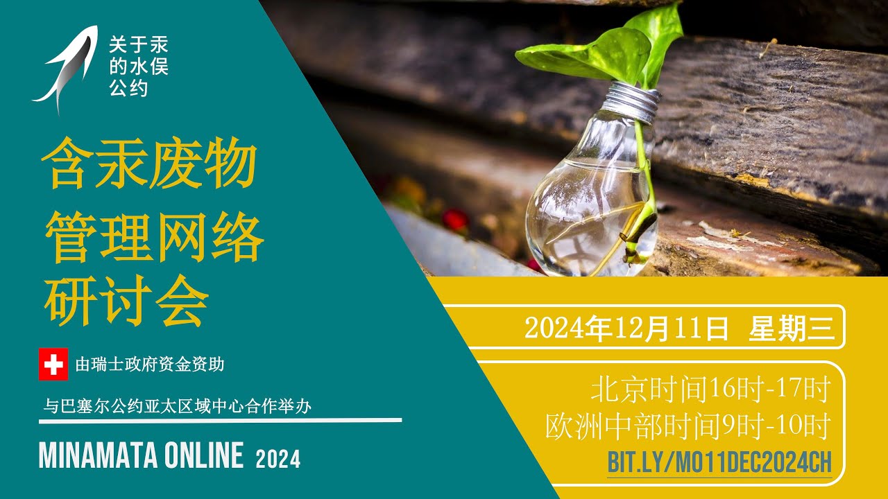 Minamata Online 4: Webinar on mercury waste management - Chinese Session