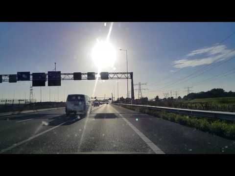 Dashcam Beelden Muiden : A1 Knooppunt Muiderberg ----》Afrit Diemen  ( Vechtbrug + nieuwe spoorbrug )