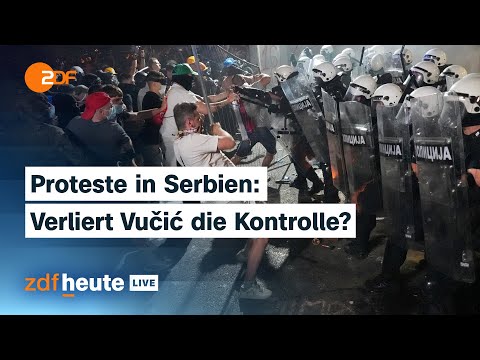 Serbien: Gewalt bei Protesten gegen die Regierung | Balkan-Experte bei ZDFheute live