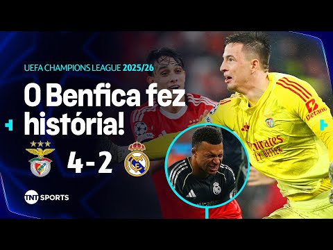 Gols e lances de Benfica x Real Madrid
