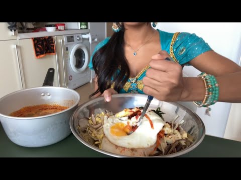 스리랑카 여자의 비빔밥 먹방1