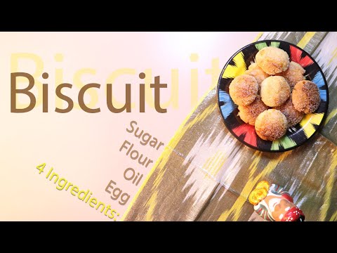 Simple Biscuits Recipe - 4 Ingredients | Uzbek Foods