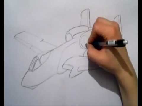 How to draw: Drawing A-10 Warthog ground attack airplane part 1