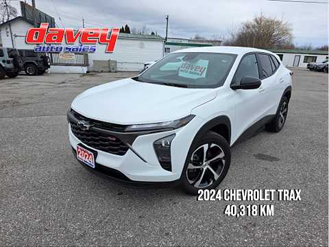 2024 Chevrolet Trax FWD 4dr 1RS in White for sale at Davey Auto Sales Oshawa South in Oshawa, ON