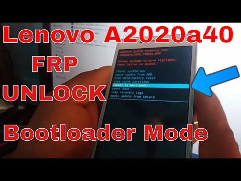 Lenovo Vibe A2020a40 Frp Unlock Done Video