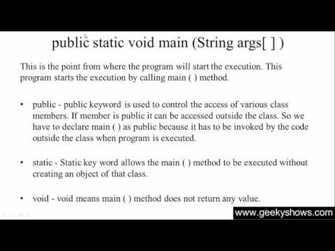 10 A Basic Structure of Java Program Hindi