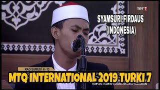 Download lagu Full HD Luarbiasa Syamsuri Firdaus (Indonesia) | Juara 1 MTQ INTERNATONAL 2019 TURKI 7 (Babak Final) mp3