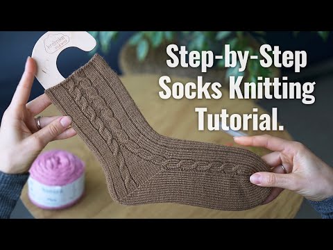 How To Knit Socks - Step by Step Free Tutorial 🧦  Braidy Ribbed Socks (Beginner Friendly)