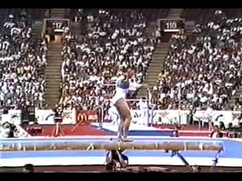 3rd Team ROM Eugenia Popa BB   1991 World Gymnastics Championships 9 862
