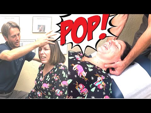 Severe *Stiff Neck Pain* (with ARM Weakness) CRACKED to Correction Chiropractic Adjustment