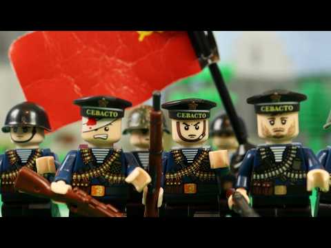 WW2 Lego battle of Sevastopol. Soviet naval infantry defends the city