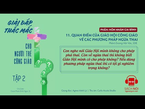 GIẢI ĐÁP THẮC MẮC CHO NGƯỜI TRẺ - QUAN ĐIỂM CỦA GIÁO HỘI CÔNG GIÁO VỀ CÁC PHƯƠNG PHÁP NGỪA THAI