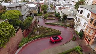 World's Most Crooked Road! - Famous Lombard Street Ride, San Francisco, California