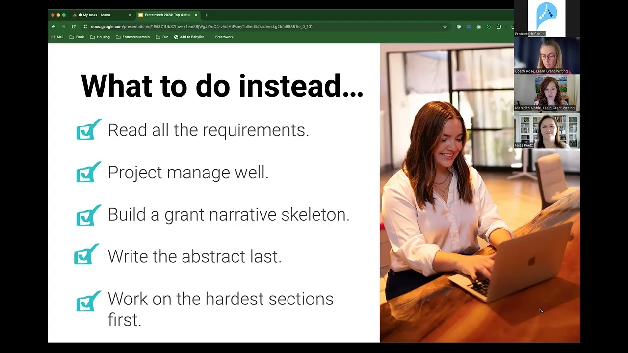 Grant Writing Workshop - Top 4 Mistakes Researchers Make Pursuing NIH Grants: What To Do Instead